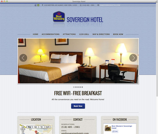 Sovereign Hotel Website