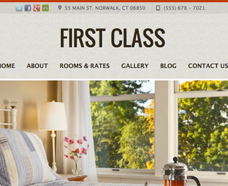 First Class Hotel Website Template